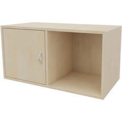 Cube Design CU6313/6580V V reol, ahorn finer, 2 rum - m. 1 låge i venstre side