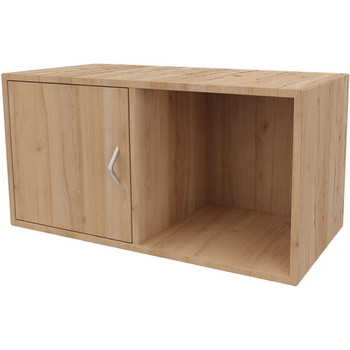 Cube Design CU6313/6580V V reol, bøgefiner, 2 rum - m. 1 låge i venstre side