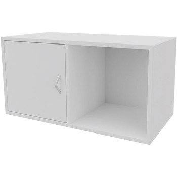 Cube Design CU6313/6580V V reol, hvid laminat, 2 rum - m. 1 låge i venstre side