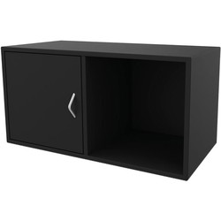 Cube Design CU6313/6580V V reol, sort laminat, 2 rum - m. 1 låge i venstre side