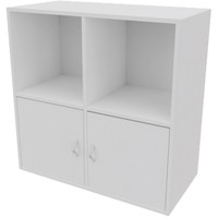 Cube Design 6311/6580 V reol, hvid laminat, 4 rum - 2 stk. 1 rums låger i bunden