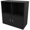 Cube Design 6311/6580 V reol, sort laminat, 4 rum - 2 stk. 1 rums låger i bunden