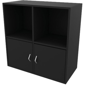 Cube Design 6311/6580 V reol, sort laminat, 4 rum - 2 stk. 1 rums låger i bunden