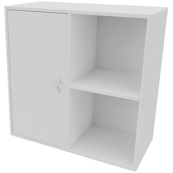 Cube Design 6311/6581V V reol, hvid laminat, 4 rum - m. 2 rums låg i venstre side