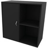 Cube Design 6311/6581V V reol, sort laminat, 4 rum - m. 2 rums låg i venstre side