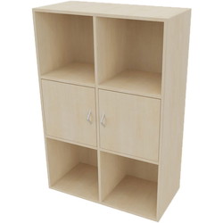 Cube Design 6317/6580 V reol, ahorn finer, 6 rum - 2 stk. 1 rums låger i midten