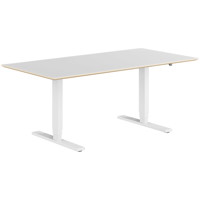 Copenhagen hæve sænkebord, hvidt stel, hvid bordplade i størrelsen 80x160 cm