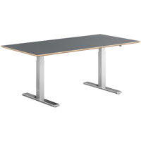 Stockholm hæve sænkebord, alu stel, antracit bordplade i størrelsen 80x160 cm