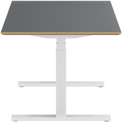 Stockholm hæve sænkebord, hvidt stel, antracit bordplade i størrelsen 80x140 cm