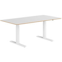 Stockholm hæve sænkebord, hvidt stel, hvid bordplade i størrelsen 80x160 cm