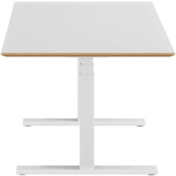 Stockholm hæve sænkebord, hvidt stel, hvid bordplade i størrelsen 80x180 cm