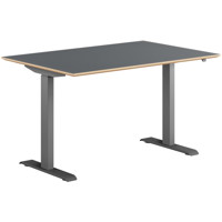 Berlin hæve sænkebord, sortgrå stel, antracit laminat bordplade, 80x120 cm