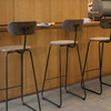 Mater Earth barstol med ryglæn 74 cm, coffee dark