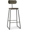 Mater Earth barstol med ryglæn 74 cm, coffee dark