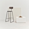 Mater Earth barstol med ryglæn 74 cm, coffee dark