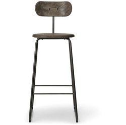 Mater Earth barstol med ryglæn 74 cm, coffee dark