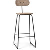 Mater Earth barstol med ryglæn 74 cm, coffee light