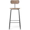 Mater Earth barstol med ryglæn 74 cm, coffee light