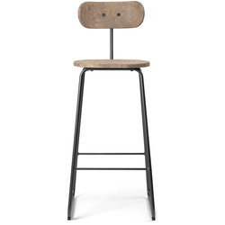 Mater Earth barstol med ryglæn 74 cm, coffee light
