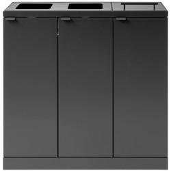 Bica Advanced affaldssystem, 3x65 liter, antracit grå