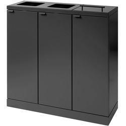 Bica Advanced affaldssystem, 3x65 liter, antracit grå