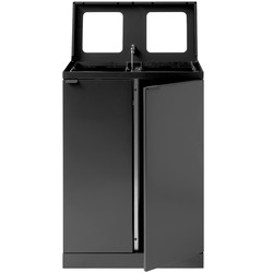 Bica Advanced affaldssystem, 2x65 liter, antracit grå