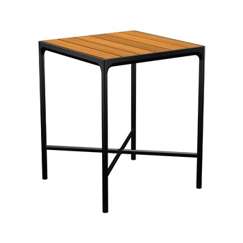 HOUE FOUR barbord bambus/sort, 90x90 cm