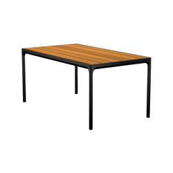 HOUE FOUR havebord bambus/sort, 90x160 cm