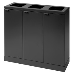 Bica Basic affaldssystem, 3x45 liter, antracit grå