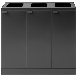 Bica Basic affaldssystem, 3x45 liter, antracit grå