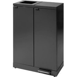 Bica Advanced affaldssystem, 2x65 liter, antracit grå