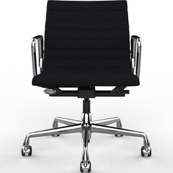 Vitra EA 118 stol m. nero/sort Hopsak polstring, krom stel inkl armlæn