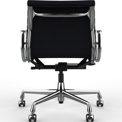 Vitra EA 118 stol m. nero/sort Hopsak polstring, krom stel inkl armlæn