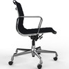 Vitra EA 118 stol m. nero/sort Hopsak polstring, krom stel inkl armlæn