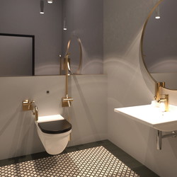 Frost armstøtte - opklappelig, Børstet guld