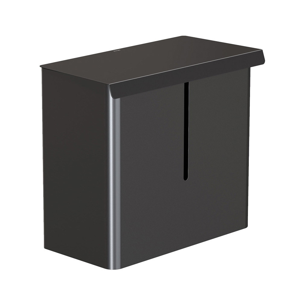 Frost hygiejnespand - t/vægmontering - 3l, Børstet sort