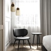 Mater loungestol, mat lakeret eg