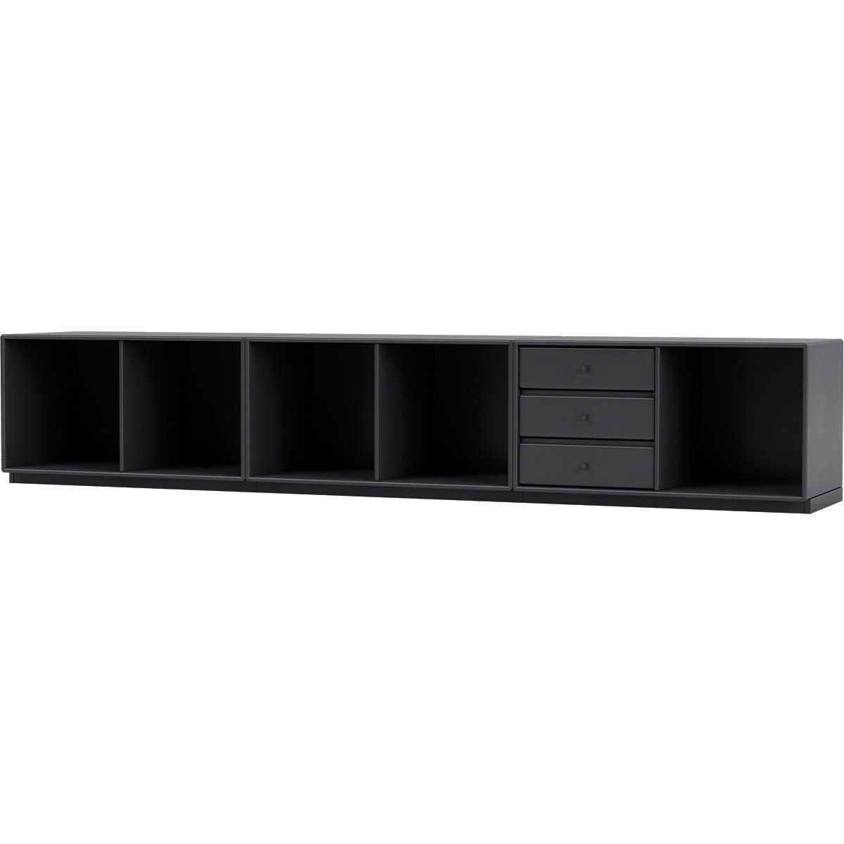 Montana Selection REST bænk m. 3 cm sokkel, 208,8x38x38,4, Anthracite, MDF