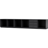 Montana Selection REST bænk m. 3 cm sokkel, 208,8x38x38,4, Anthracite, MDF