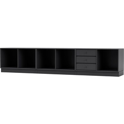 Montana Selection REST bænk m. 7 cm sokkel, 208,8x38x42,4, Anthracite, MDF