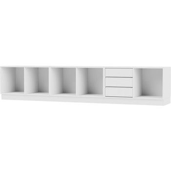 Montana Selection REST bænk m. 7 cm sokkel, 208,8x38x42,4, NewWhite, MDF