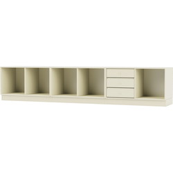 Montana Selection REST bænk m. 7 cm sokkel, 208,8x38x42,4, Vanilla, MDF