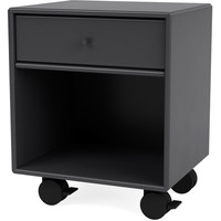 Montana Selection DREAM sengebord med hjul, 35,4x30x35,4, Anthracite, MDF