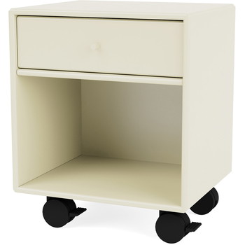 Montana Selection DREAM sengebord med hjul, 35,4x30x35,4, Vanilla, MDF