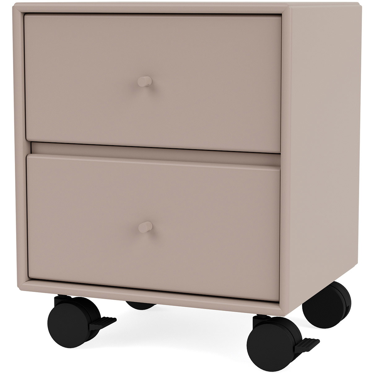 Montana Selection DRIFT sengebord med hjul, 35,4x30x35,4, Mushroom, MDF