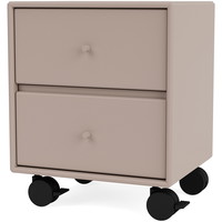 Montana Selection DRIFT sengebord med hjul, 35,4x30x35,4, Mushroom, MDF