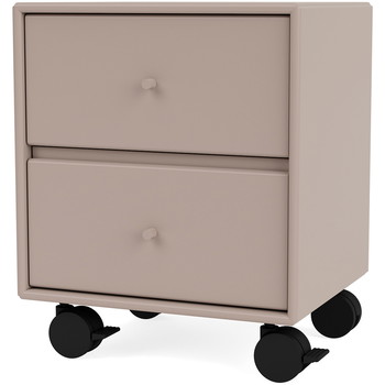 Montana Selection DRIFT sengebord med hjul, 35,4x30x35,4, Mushroom, MDF