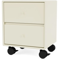 Montana Selection DRIFT sengebord med hjul, 35,4x30x35,4, Vanilla, MDF