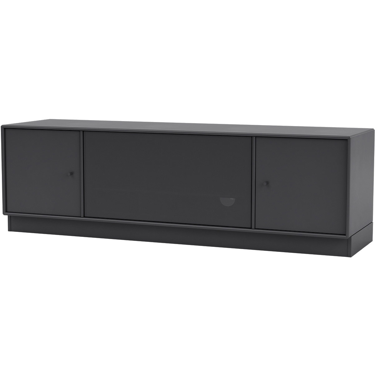 Montana Selection OCTAVE III reol m. 7 cm sokkel, 138x38x42,4, Anthracite, MDF