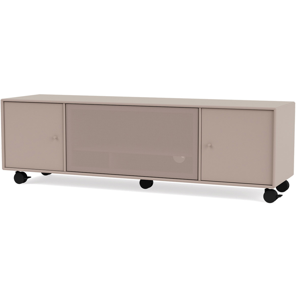 Montana Selection OCTAVE III reol med hjul, 138x38x35,4, Mushroom, MDF